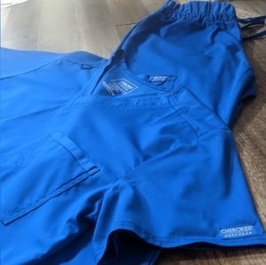 Like-New M CHEROKEE Women's Royal Blue Scrub SET